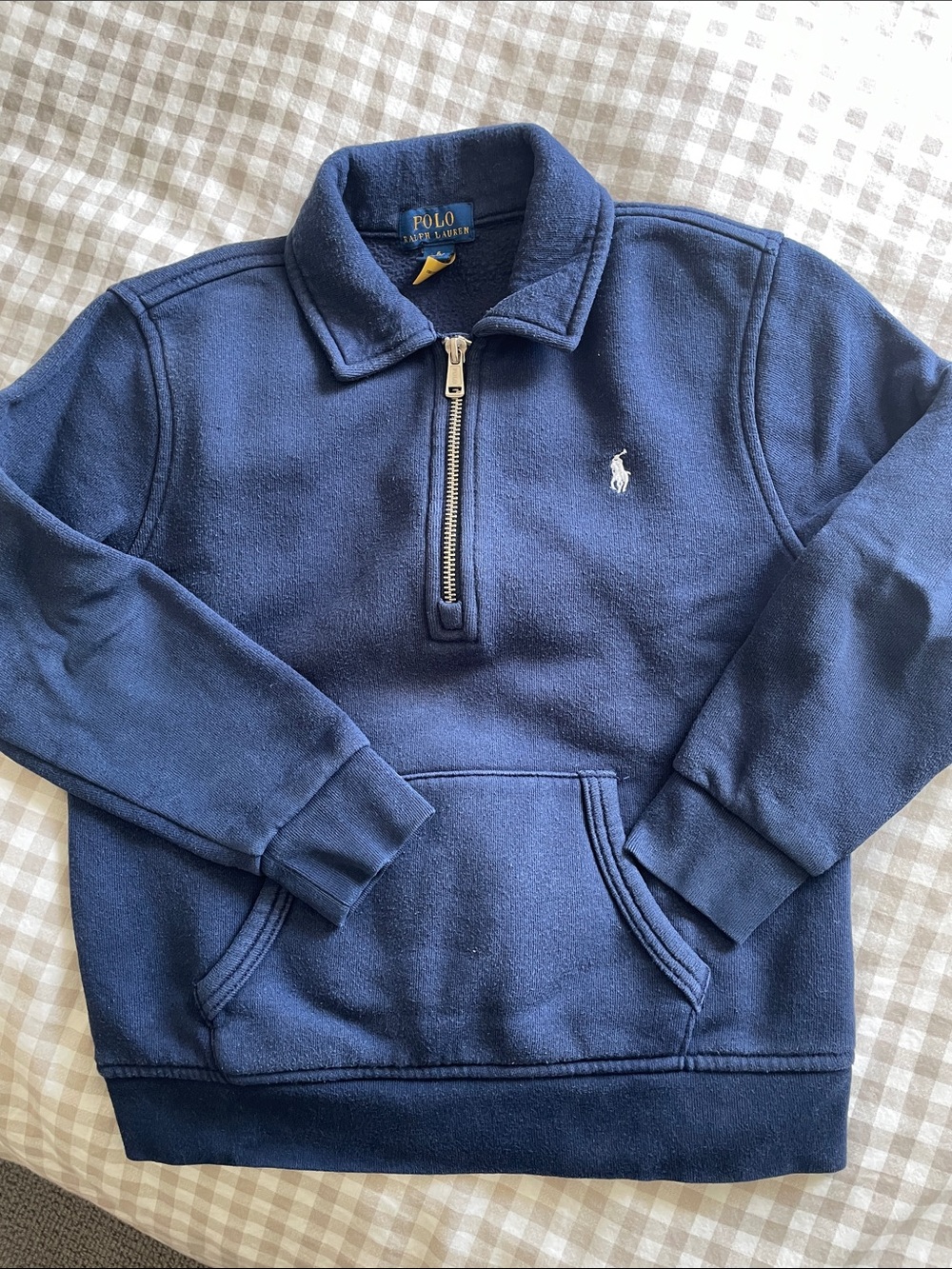 Polo by Ralph Lauren Navy Half-Zip sweatshirt polo. Size 6T